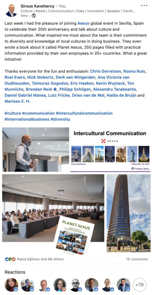 Aexus - Sevilla - Interculturele Communicatie - Sirous Kavehercy - Linkedin - 1