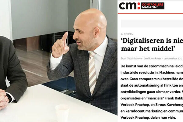 2017 - Markus Verbeek - CMWeb - Digitaliseren is niet het doel, maar het middel - Sirous Kavehercy - banner